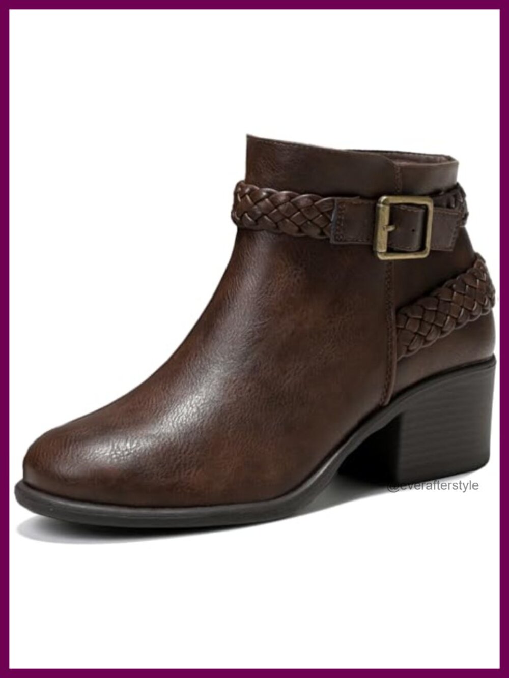 Wide Width Ankle Boots with Side Zipper, Memory Foam